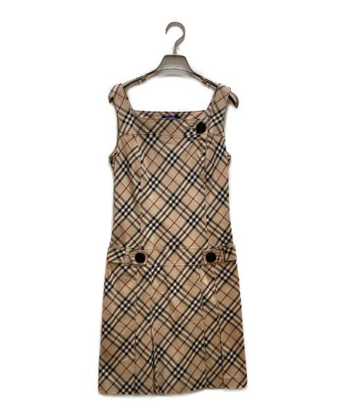 BURBERRY BLUE LABEL（バーバリー ブルー レーベル）BURBERRY BLUE LABEL (バーバリー ブルー レーベル) ノバチェックノースリーブワンピース ベージュ サイズ:38の古着・服飾アイテム