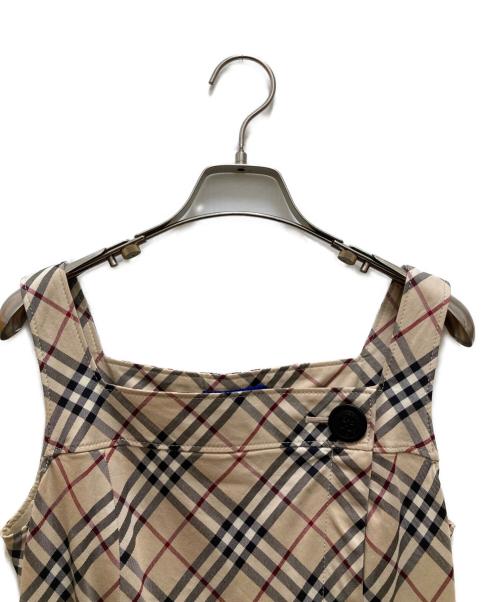 BURBERRY BLUE LABEL（バーバリー ブルー レーベル）BURBERRY BLUE LABEL (バーバリー ブルー レーベル) ノバチェックノースリーブワンピース ベージュ サイズ:38の古着・服飾アイテム
