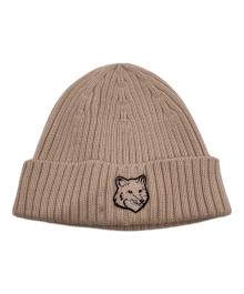 maison kitsune（メゾンキツネ）の古着「ボールド フォックスヘッド ビーニー」｜ベージュ
