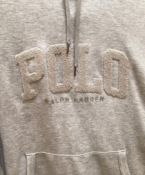 POLO RALPH LAUREN（ポロ・ラルフローレン）POLO RALPH LAUREN (ポロ・ラルフローレン) ロゴプルオーバーパーカー グレー サイズ:Ⅼの古着・服飾アイテム