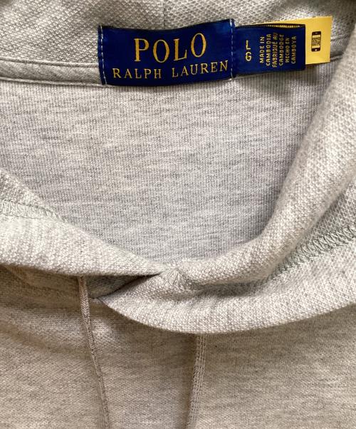 POLO RALPH LAUREN（ポロ・ラルフローレン）POLO RALPH LAUREN (ポロ・ラルフローレン) ロゴプルオーバーパーカー グレー サイズ:Ⅼの古着・服飾アイテム