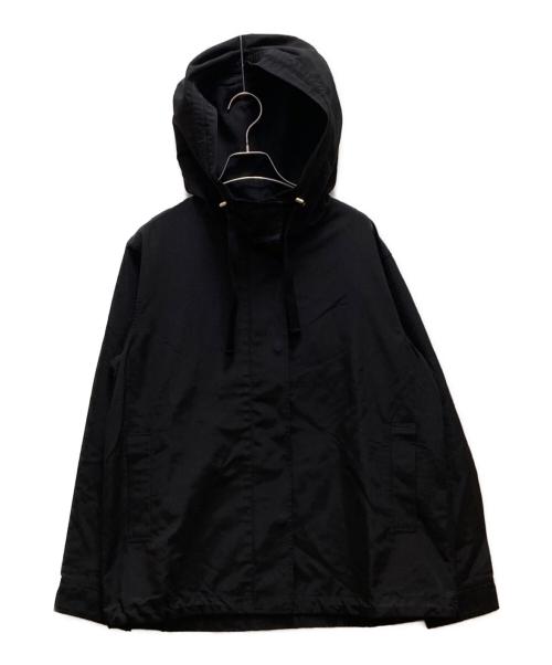 23区（ニジュウサンク）23区 (ニジュウサンク) ライトタッサー フーデットジャケット ブラック サイズ:38の古着・服飾アイテム
