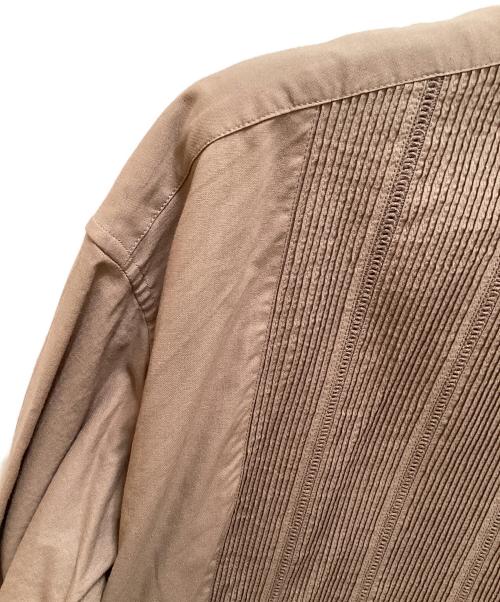KAGURE（カグレ）kagure (カグレ) ピンタックロングシャツワンピース ベージュ サイズ:Freeの古着・服飾アイテム