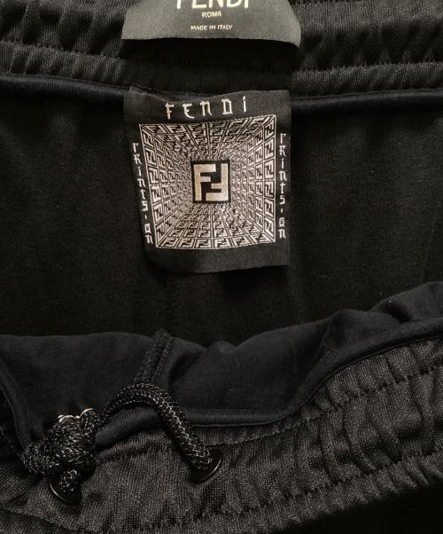 FENDI（フェンディ）FENDI (フェンディ) FFテープロゴトラックパンツ ブラック サイズ:52の古着・服飾アイテム