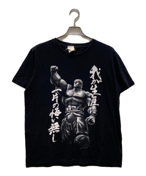 北斗の拳（ホクトノケン）北斗の拳 (ホクトノケン) ラオウ プリントTシャツ ブラック サイズ:XLの古着・服飾アイテム