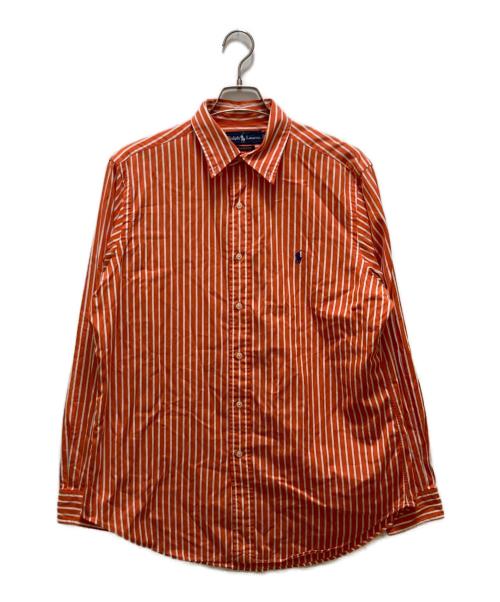 RALPH LAUREN（ラルフローレン）RALPH LAUREN (ラルフローレン) ボタンダウンストライプシャツ オレンジ サイズ:Lの古着・服飾アイテム