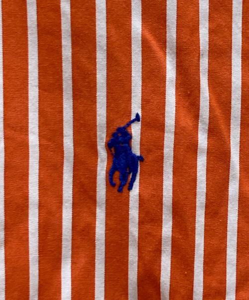 RALPH LAUREN（ラルフローレン）RALPH LAUREN (ラルフローレン) ボタンダウンストライプシャツ オレンジ サイズ:Lの古着・服飾アイテム