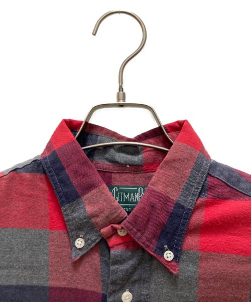 GITMAN BROS VINTAGE（ギットマン ブラザーズ ヴィンテージ）GITMAN BROS VINTAGE (ギットマン ブラザーズ ヴィンテージ) ボタンダウンチェックネルシャツ レッド サイズ:Mの古着・服飾アイテム
