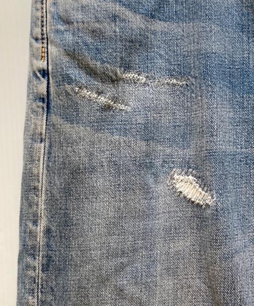 45R（フォーティファイブ・アール）45R (フォーティファイブ・アール) 45R刺繍 ダメージリペア加工デニムパンツ インディゴ サイズ:3の古着・服飾アイテム