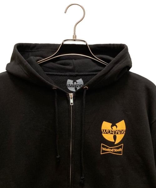 wu-tang clan（ウータンクラン）Wu-Tang Clan (ウータンクラン) Wasted Youth (ウェイステッドユース) VERDY (ヴェルディ) コラボジップパーカー ブラック サイズ:Lの古着・服飾アイテム