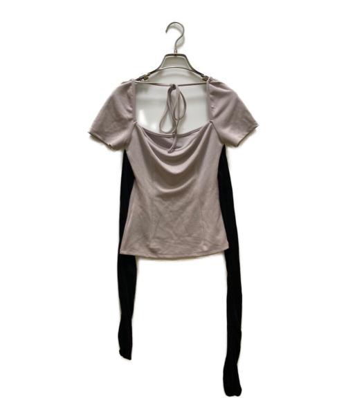 AND MARY（アンドマリー）AND MARY (アンドマリー) Nancy ribbon tops ピンク サイズ:Freeの古着・服飾アイテム