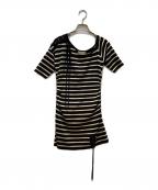 AND MARYアンドマリー）の古着「Connie ribbon mini dress black」｜ブラック