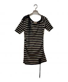 AND MARY（アンドマリー）の古着「Connie ribbon mini dress black」｜ブラック