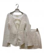AND MARYアンドマリー）の古着「.Alice set cardigan&mini skirt」｜ホワイト