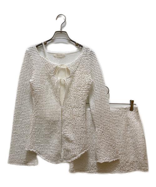 AND MARY（アンドマリー）AND MARY (アンドマリー) .Alice set cardigan&mini skirt ホワイト サイズ:FREEの古着・服飾アイテム
