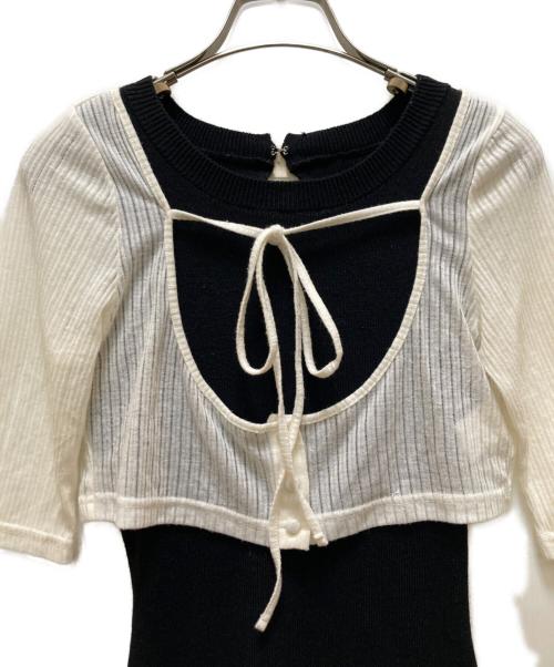AND MARY（アンドマリー）AND MARY (アンドマリー) Sophia frill set dress ブラック サイズ:FREEの古着・服飾アイテム