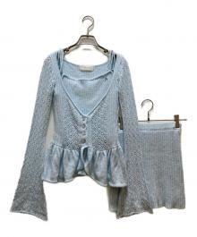 AND MARY（アンドマリー）の古着「Evelyn knit set up」｜ブルー