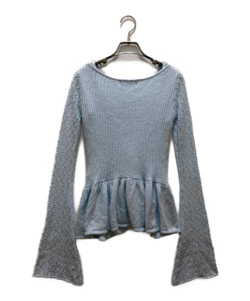 AND MARY（アンドマリー）AND MARY (アンドマリー) Evelyn knit set up ブルー サイズ:FREEの古着・服飾アイテム