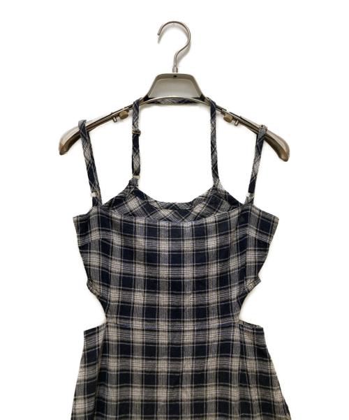 AND MARY（アンドマリー）and mary (アンドマリー) アンナチェックドレスワンピース ブラック サイズ:FREEの古着・服飾アイテム