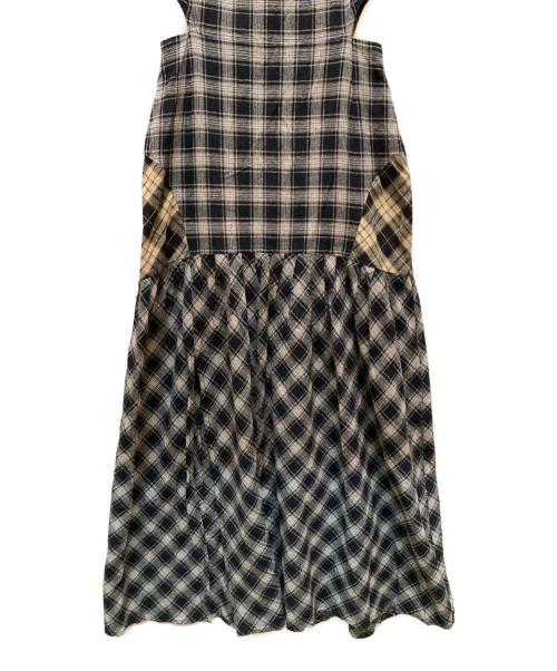 AND MARY（アンドマリー）and mary (アンドマリー) アンナチェックドレスワンピース ブラック サイズ:FREEの古着・服飾アイテム