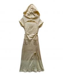 AND MARY（アンドマリー）の古着「Effie slit dress Ivory.」｜ベージュ
