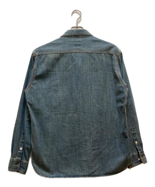 HOUSTON（ヒューストン）HOUSTON (ヒューストン) USAコットンデニムワークシャツ インディゴ サイズ:XLの古着・服飾アイテム