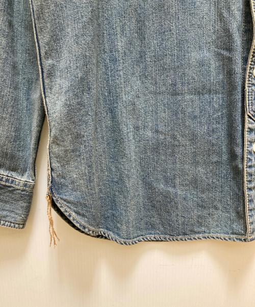 HOUSTON（ヒューストン）HOUSTON (ヒューストン) USAコットンデニムワークシャツ インディゴ サイズ:XLの古着・服飾アイテム