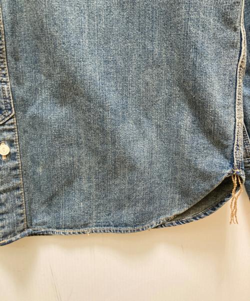 HOUSTON（ヒューストン）HOUSTON (ヒューストン) USAコットンデニムワークシャツ インディゴ サイズ:XLの古着・服飾アイテム