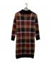 BURBERRY BLUE LABEL (バーバリー ブルー レーベル) チェックジャガード ニットワンピース ブラウン サイズ:３８：7000円