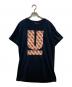 UNDERCOVER（アンダーカバー）の古着「Uロゴ ハンバーガープリントTシャツ」｜ブラック