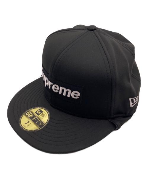 SUPREME（シュプリーム）SUPREME (シュプリーム) New Era (ニューエラ) ウィンドストッパー イヤーフラップボックスロゴキャップ ブラック×グレー サイズ:7 41/2の古着・服飾アイテム