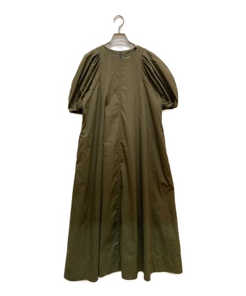 CADUNE（カデュネ）CADUNE (カデュネ) バルーンスリーブロングワンピース グリーン サイズ:38の古着・服飾アイテム