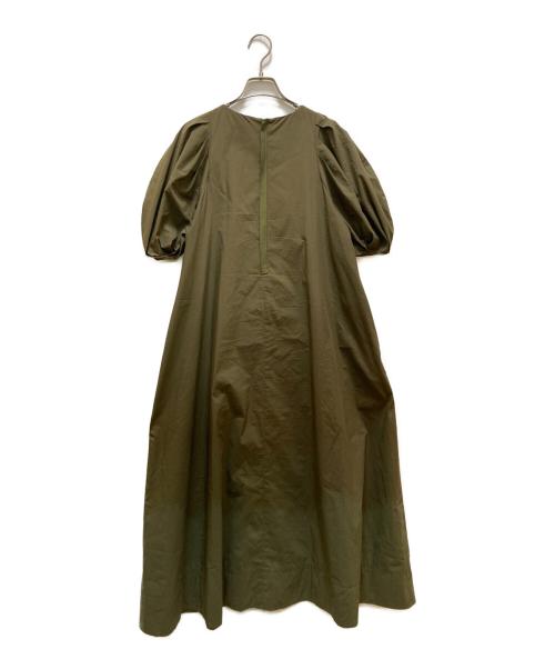 CADUNE（カデュネ）CADUNE (カデュネ) バルーンスリーブロングワンピース グリーン サイズ:38の古着・服飾アイテム