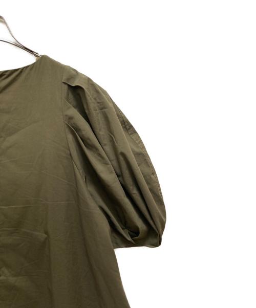 CADUNE（カデュネ）CADUNE (カデュネ) バルーンスリーブロングワンピース グリーン サイズ:38の古着・服飾アイテム