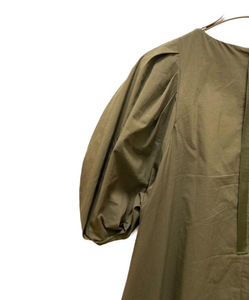 CADUNE（カデュネ）CADUNE (カデュネ) バルーンスリーブロングワンピース グリーン サイズ:38の古着・服飾アイテム