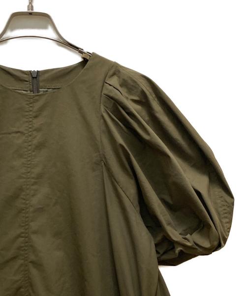 CADUNE（カデュネ）CADUNE (カデュネ) バルーンスリーブロングワンピース グリーン サイズ:38の古着・服飾アイテム