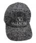 中古・古着 VALENTINO (ヴァレンティノ) ロゴツイードキャップ ホワイト×ブラック サイズ:59：16000円