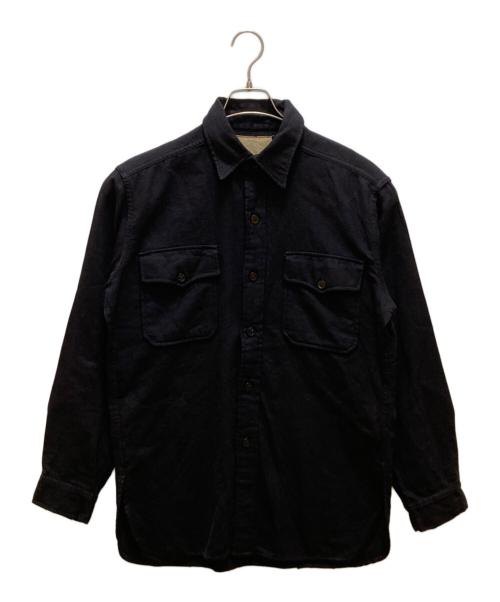 US NAVY（ユーエスネイビー）US NAVY (ユーエスネイビー) ヴィンテージCPOシャツ ブラック サイズ:15 1/2の古着・服飾アイテム