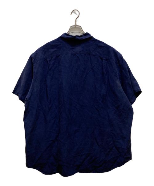 POLO RALPH LAUREN（ポロ・ラルフローレン）POLO RALPH LAUREN (ポロ・ラルフローレン) リネン・シルク ビーチキャンプシャツ ブルー サイズ:XXLの古着・服飾アイテム