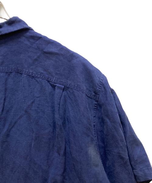 POLO RALPH LAUREN（ポロ・ラルフローレン）POLO RALPH LAUREN (ポロ・ラルフローレン) リネン・シルク ビーチキャンプシャツ ブルー サイズ:XXLの古着・服飾アイテム