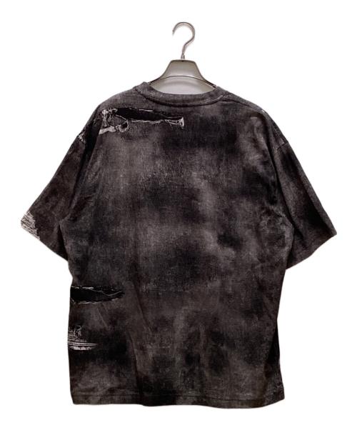 DIESEL（ディーゼル）DIESEL (ディーゼル) トロンプルイユデザインTシャツ グレー サイズ:Lの古着・服飾アイテム