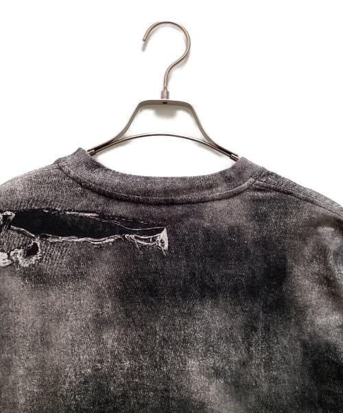 DIESEL（ディーゼル）DIESEL (ディーゼル) トロンプルイユデザインTシャツ グレー サイズ:Lの古着・服飾アイテム