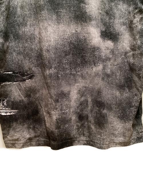 DIESEL（ディーゼル）DIESEL (ディーゼル) トロンプルイユデザインTシャツ グレー サイズ:Lの古着・服飾アイテム