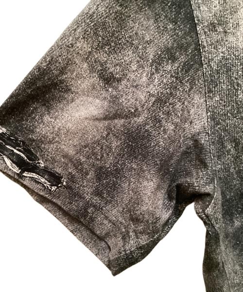 DIESEL（ディーゼル）DIESEL (ディーゼル) トロンプルイユデザインTシャツ グレー サイズ:Lの古着・服飾アイテム
