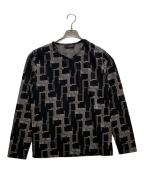 GAULTIER HOMME objetゴルチエオムオブジェ）の古着「ロゴデザインVネックカットソー」｜ブラック×ホワイト