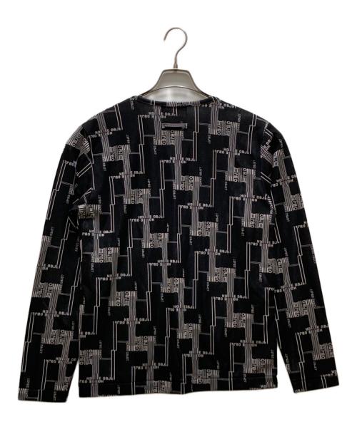 GAULTIER HOMME objet（ゴルチエオムオブジェ）GAULTIER HOMME objet (ゴルチエオムオブジェ) ロゴデザインVネックカットソー ブラック×ホワイト サイズ:FREEの古着・服飾アイテム