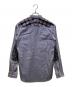 COMME des GARCONS JUNYA WATANABE MAN (コム デ ギャルソン ジュンヤ ワタナベ マン) チェック切替エルボーパッチレギュラーカラーシャツ ホワイト×ブルー サイズ:XS：7000円