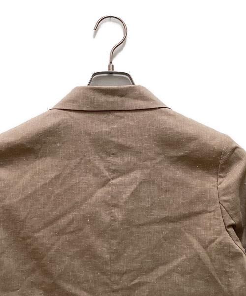 Noble（ノーブル）Noble (ノーブル) 麻ストレッチピークドラペルダブルジャケット ベージュ サイズ:34の古着・服飾アイテム