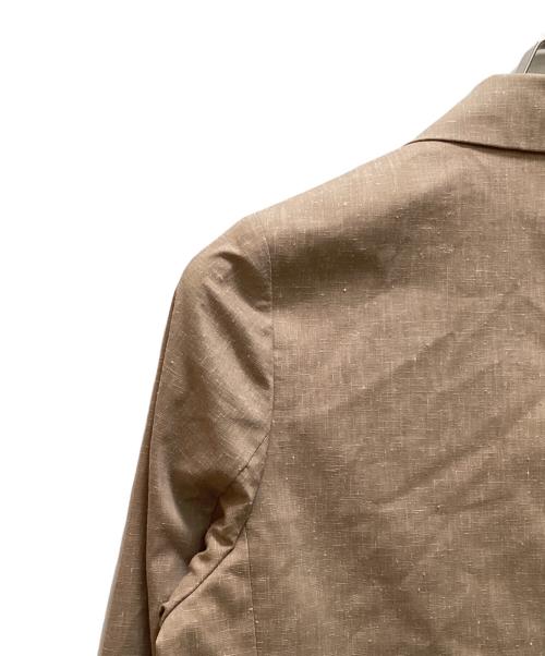 Noble（ノーブル）Noble (ノーブル) 麻ストレッチピークドラペルダブルジャケット ベージュ サイズ:34の古着・服飾アイテム