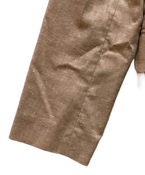 Noble（ノーブル）Noble (ノーブル) 麻ストレッチピークドラペルダブルジャケット ベージュ サイズ:34の古着・服飾アイテム